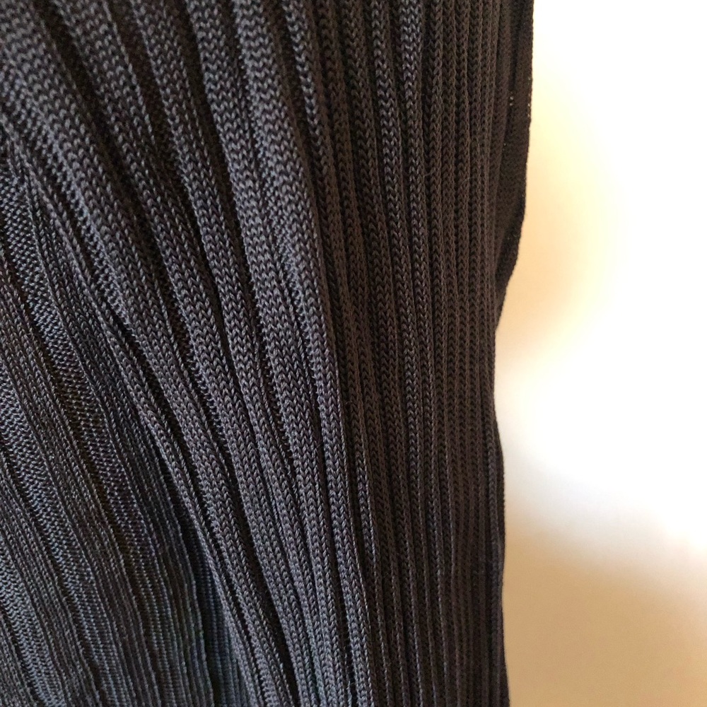 Women’s Black Ribbed Single-Button Cardigan - Picture 6 of 11